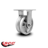 Service Caster 5 Inch V Groove Semi Steel Wheel Rigid Caster with Roller Bearing SCC-30R520-VGR
